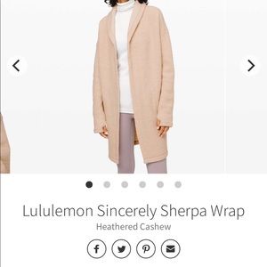 Lululemon Sherpa long coat/cardigan XL